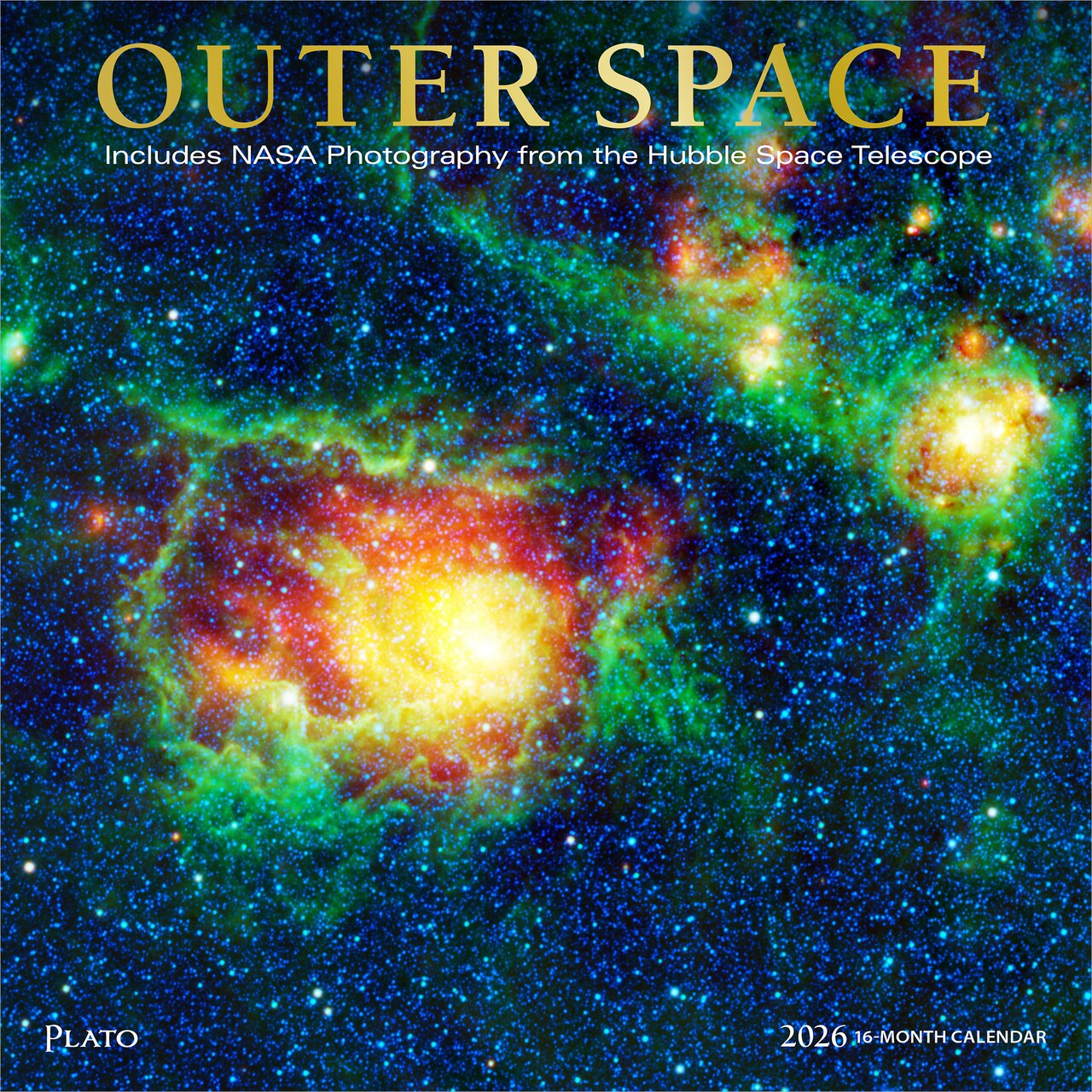 Outer Space | 2026 12 x 24 Inch (Hanging) Monthly Square Wall Calendar | Foil Stamped Cover